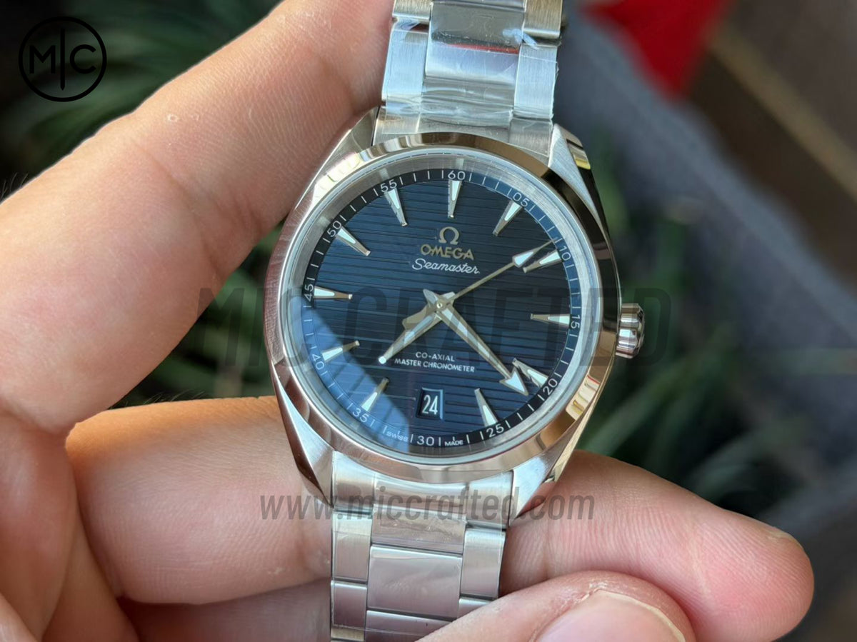Aqua Terra 150M 38mm Master Chronometers Blue Dial on SS Bracelet – Premium Edition