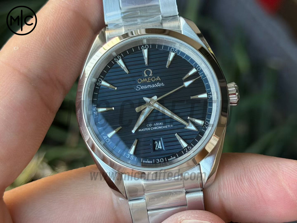 Aqua Terra 150M 38mm Master Chronometers Blue Dial on SS Bracelet – Premium Edition