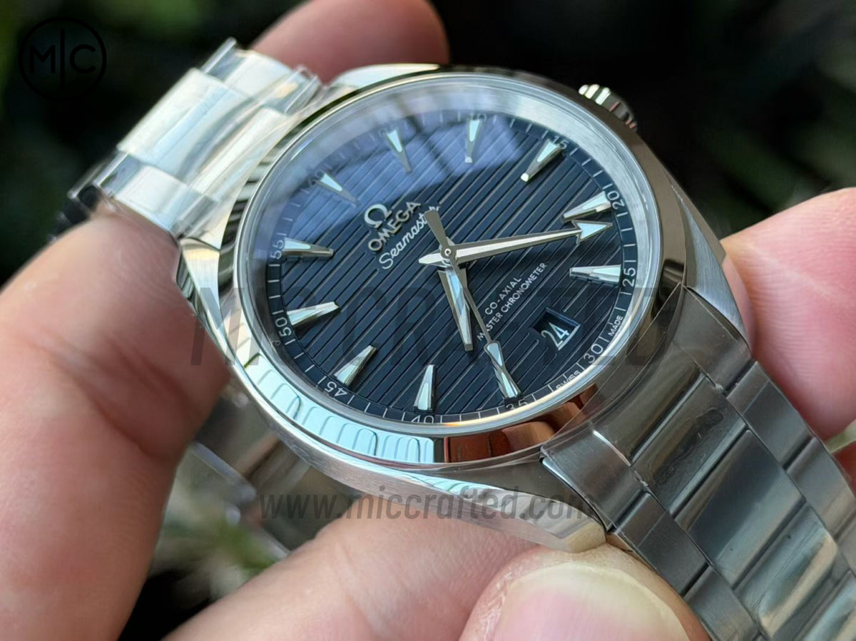 Aqua Terra 150M 38mm Master Chronometers Blue Dial on SS Bracelet – Premium Edition