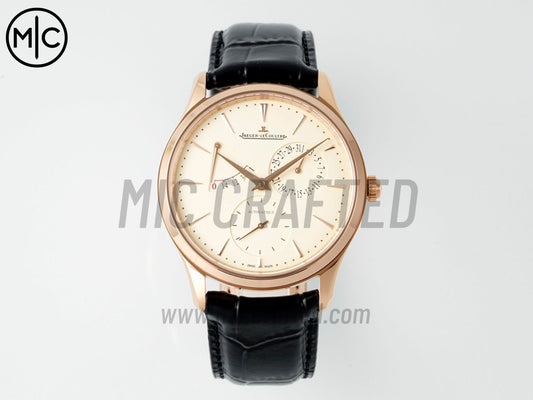 Master Ultra Thin 39mm Power Reserve RG Cream Dial on Brown Leather Strap – Premium Edition