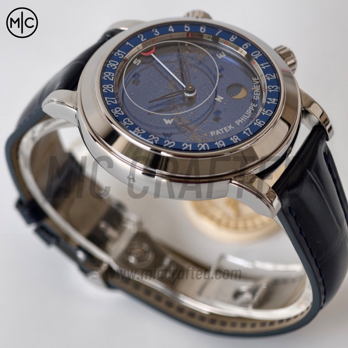 Grand Complications 6102 44mm 不鏽鋼 藍色錶盤搭配藍色皮革錶帶 - 尊享版