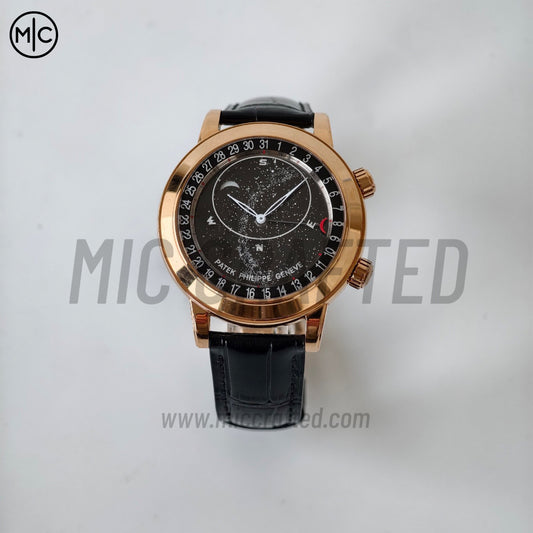 Grand Complications 6102 RG Black Dial on Black Leather Strap – Premium Edition