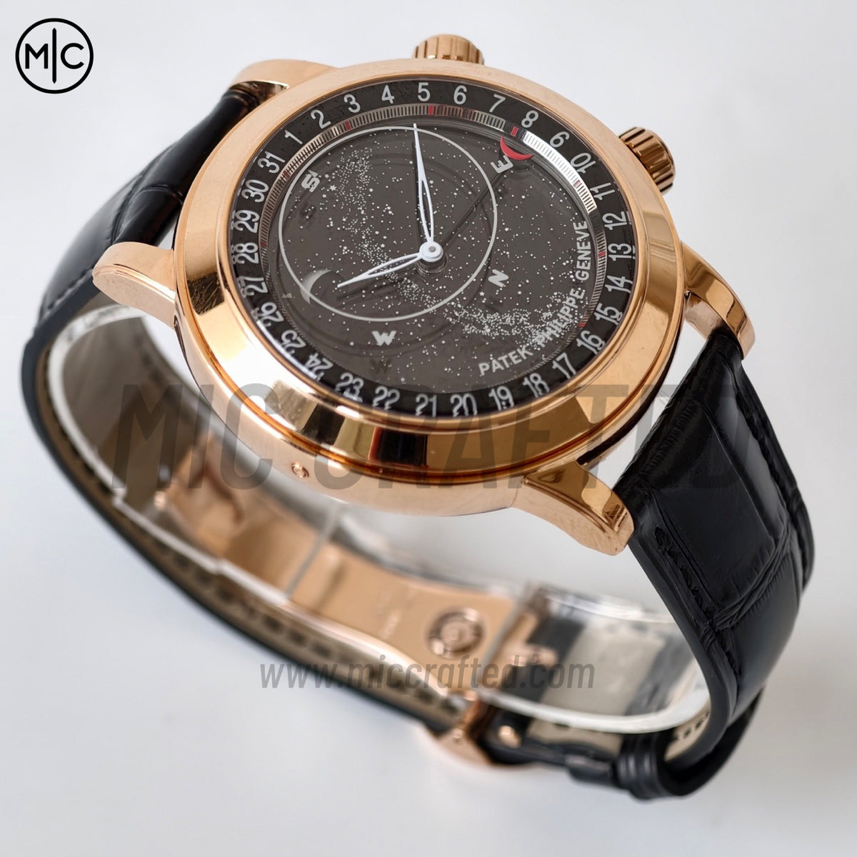 Grand Complications 6102 玫瑰金 黑色錶盤搭配黑色皮革錶帶 - 尊享版