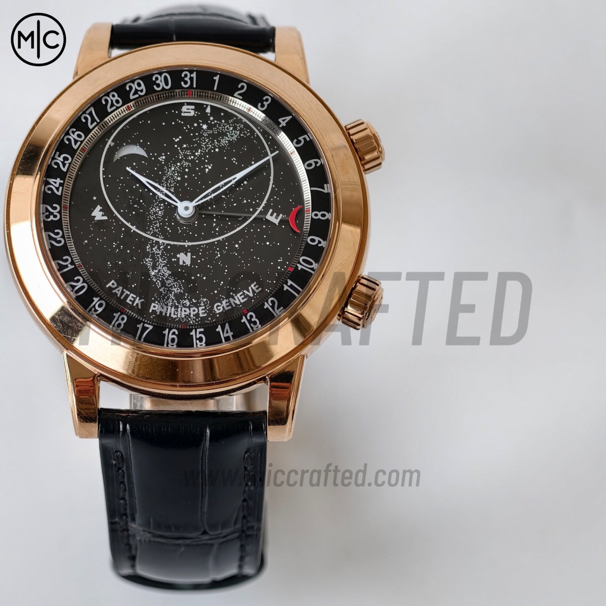 Grand Complications 6102 玫瑰金 黑色錶盤搭配黑色皮革錶帶 - 尊享版