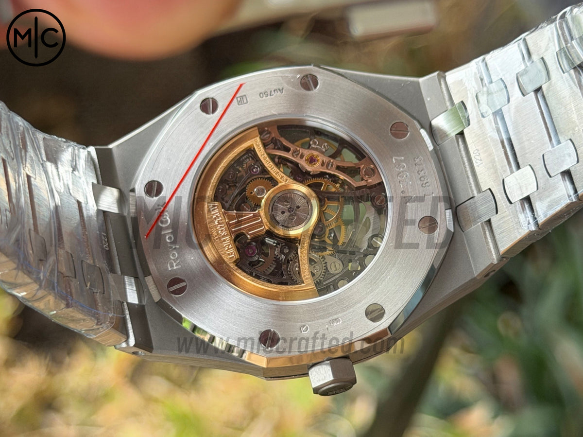 Royal Oak 41mm Openworked 15407 Frosted SS Skeleton Dial on SS Bracelet – Premium Edition