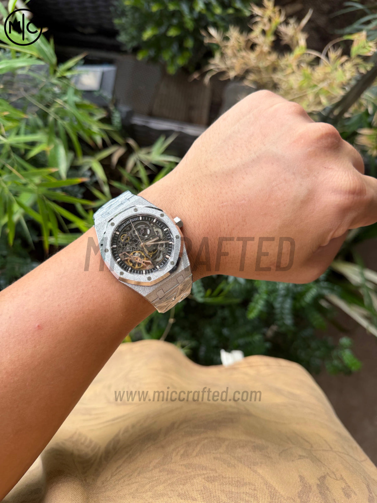 Royal Oak 41mm Openworked 15407 Frosted SS Skeleton Dial on SS Bracelet – Premium Edition