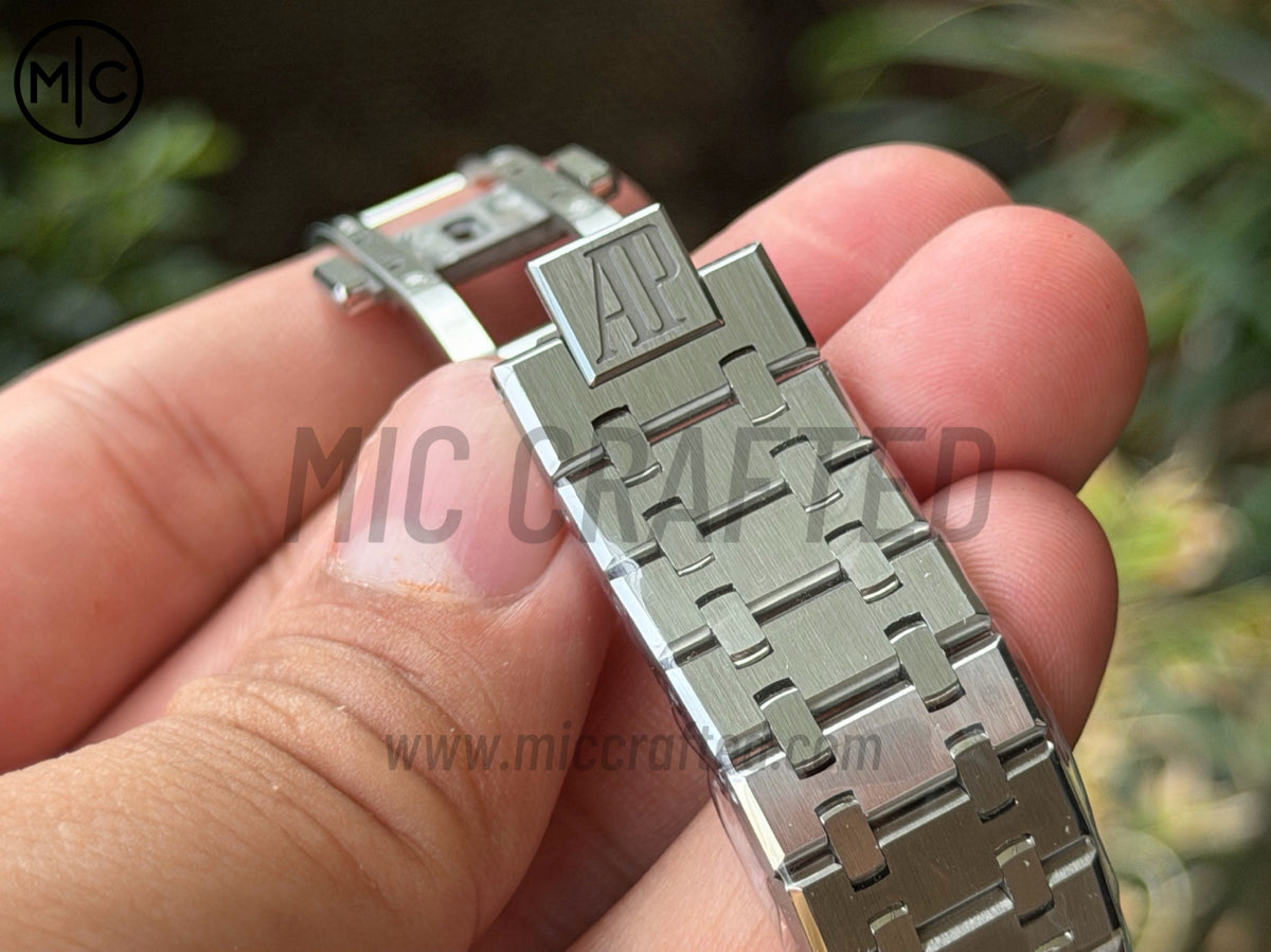 Royal Oak 41mm Openworked 15412BC SS Diamonds Bezel on SS Bracelet – Premium Edition