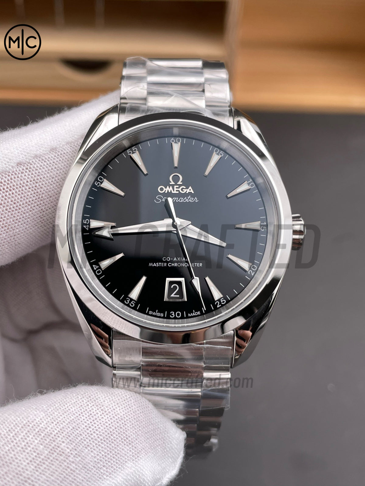 Aqua Terra 150M 41mm Master Black Dial on SS Bracelet – Premium Edition