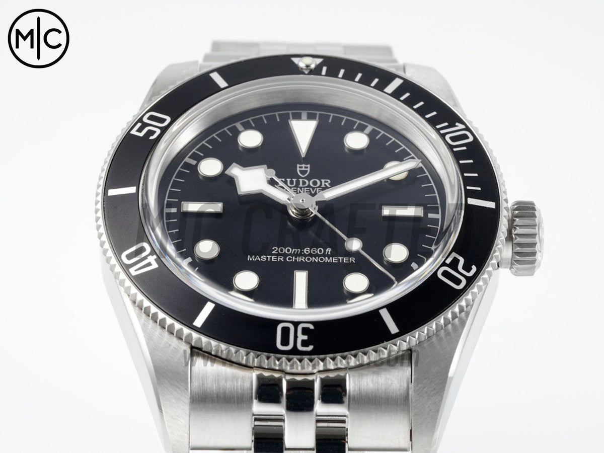 Black bay 41mm Black Bezel Black SS Dial on Jubilee Strap – Premium Edition