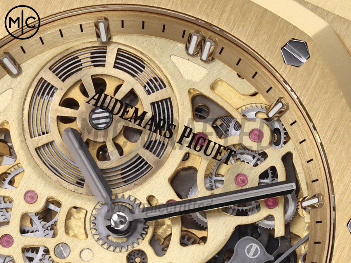 Royal Oak Openworked 16204 39mm YG Skeleton Dial on YG Bracelet – Premium Edition