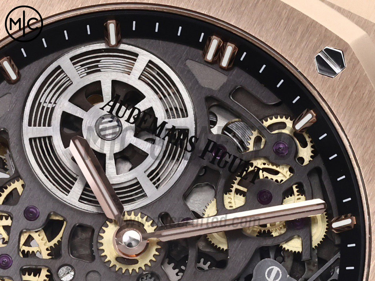 Royal Oak Openworked 16204 39mm 玫瑰金 鏤空錶盤搭配玫瑰金錶鏈 - 尊享版