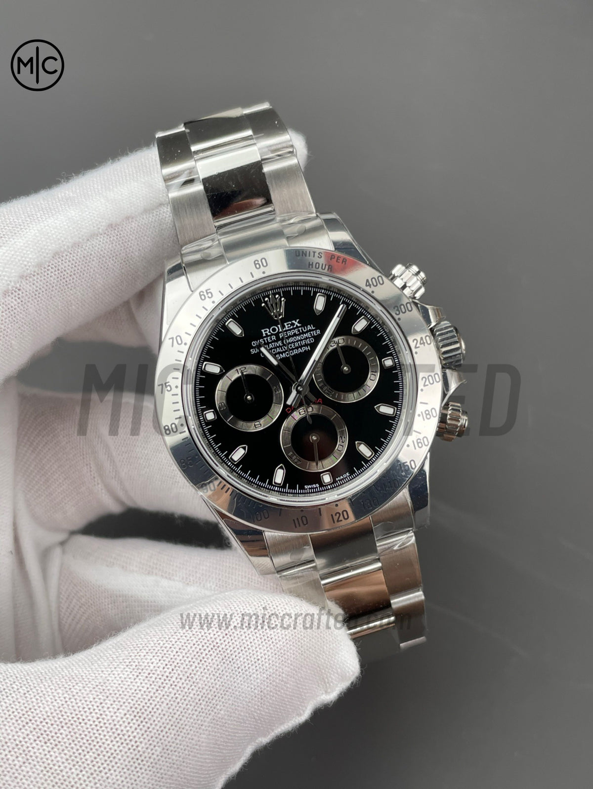 Daytona 116520 904L 精鋼黑色錶盤配 SS 錶鏈 - 尊享版
