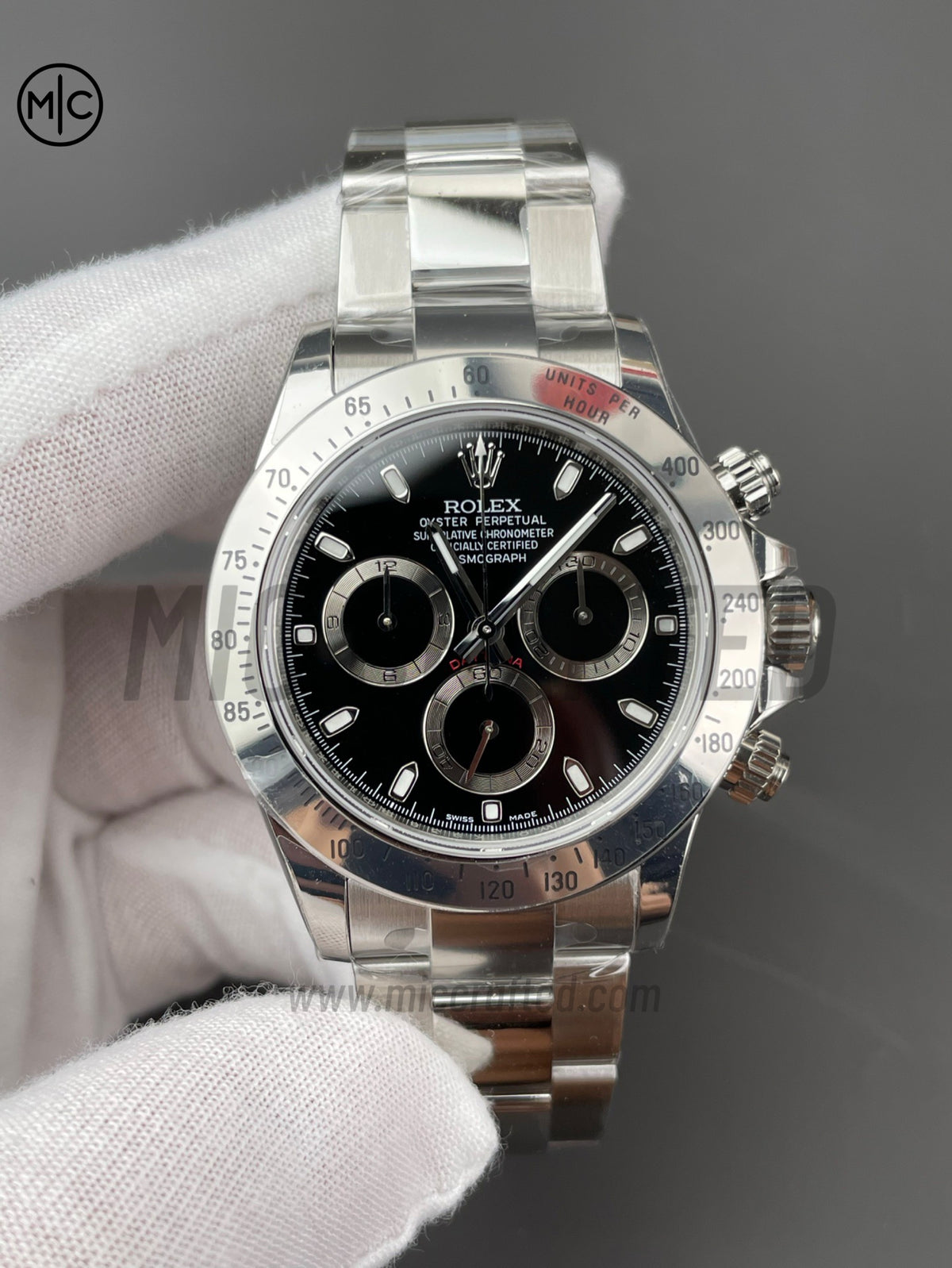 Daytona 116520 904L 精鋼黑色錶盤配 SS 錶鏈 - 尊享版
