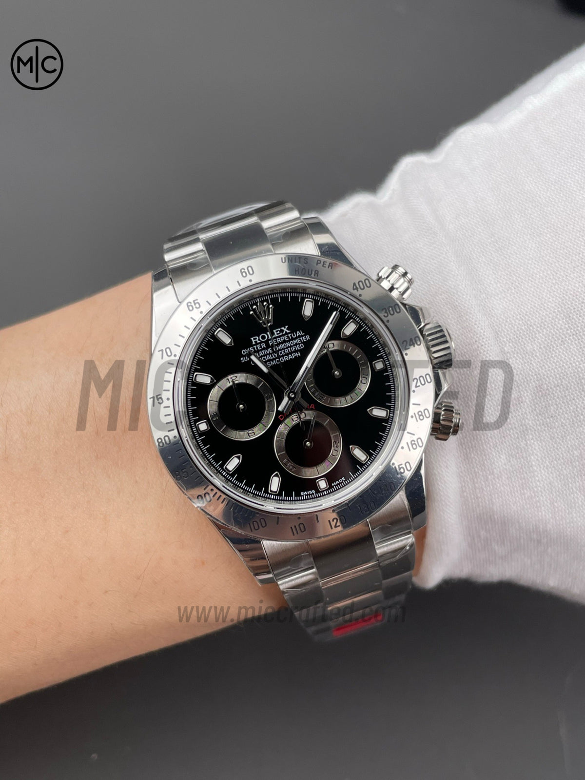 Daytona 116520 904L 精鋼黑色錶盤配 SS 錶鏈 - 尊享版