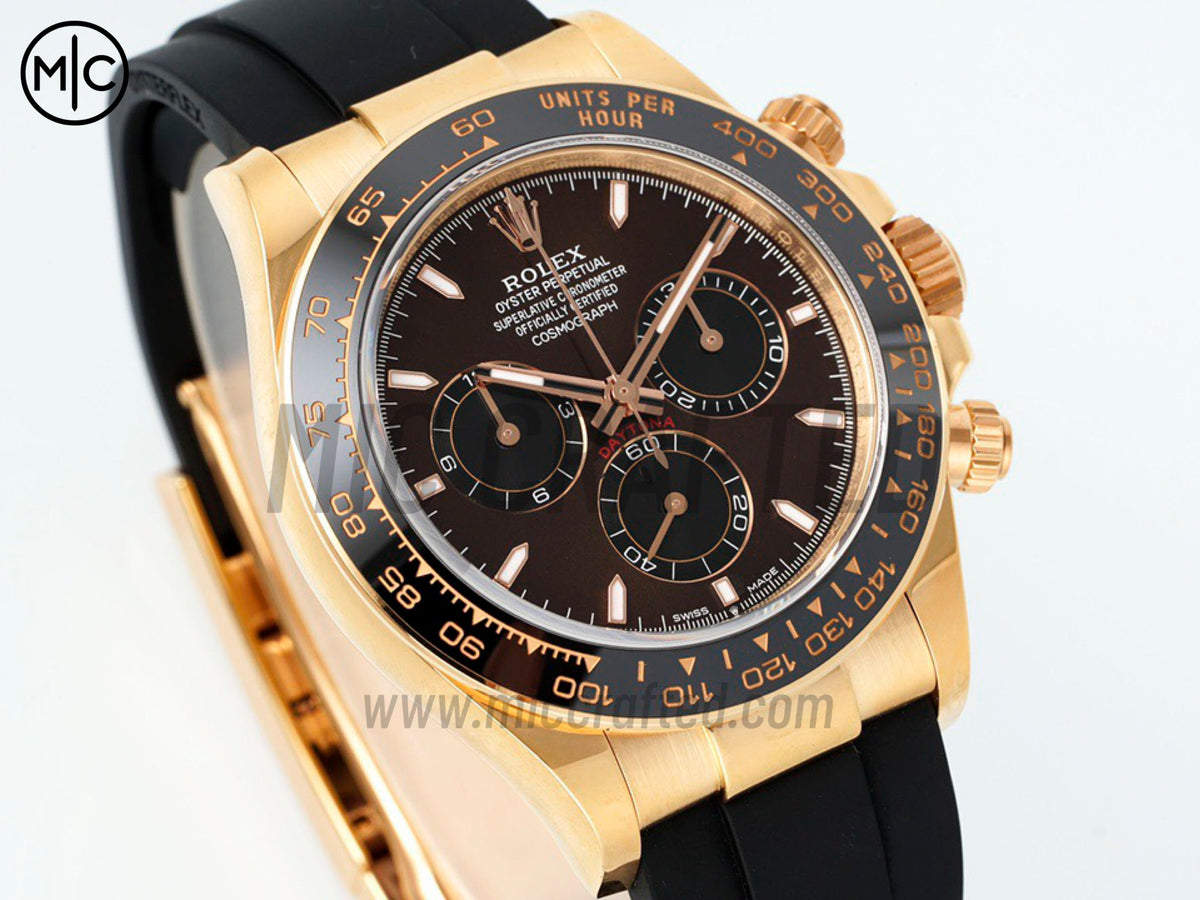 Daytona 126515 棕色錶盤配 Oysterflex 橡膠錶帶 – 高級版