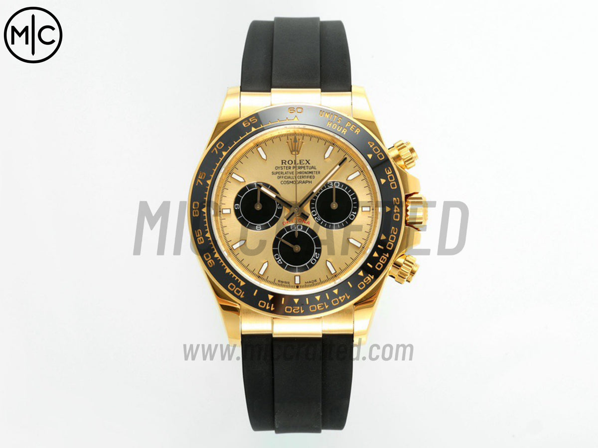 Daytona 126518 YG/Black Dial on Oysterflex Strap – Premium Edition
