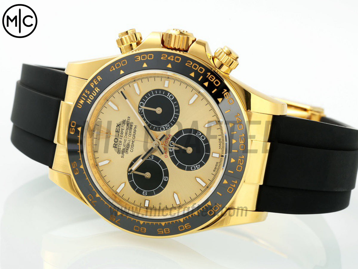 Daytona 126518 YG/Black Dial on Oysterflex Strap – Premium Edition