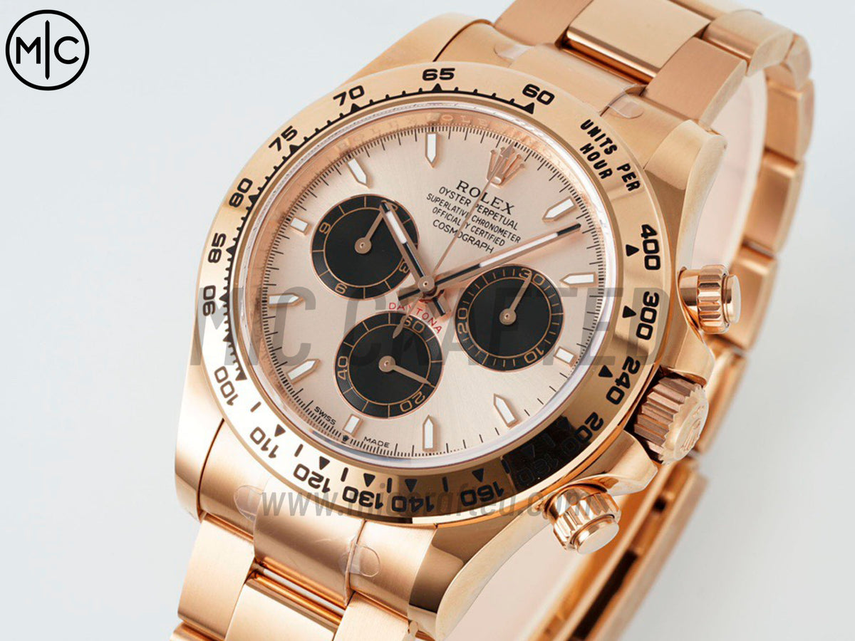 Daytona 126505 玫瑰金/黑色錶盤配玫瑰金錶鏈 - 尊享版