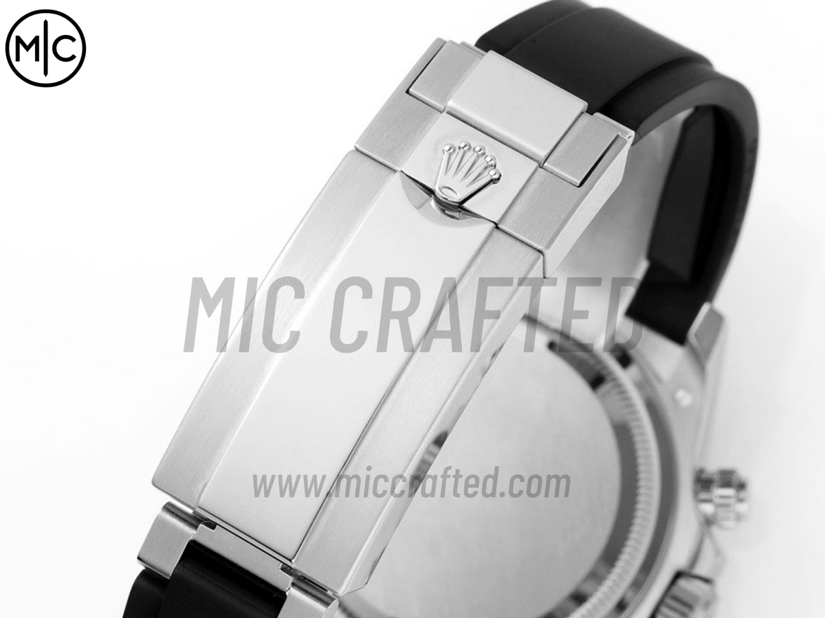 Daytona 126519 Black/Silver Diamonds Dial on Oysterflex Strap – Premium Edition