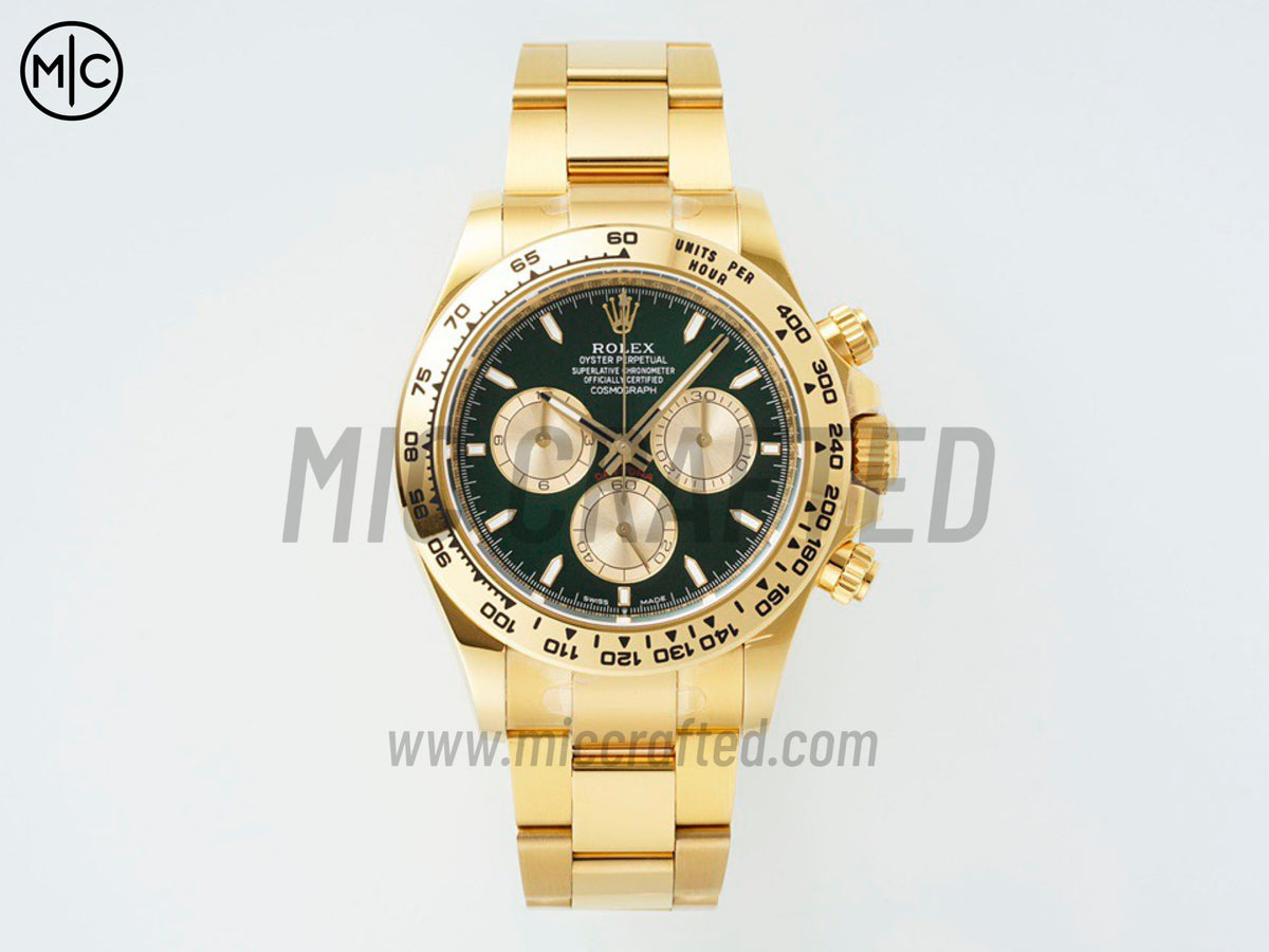 Daytona 126508 Green/YG Dial on YG Bracelet – Premium Edition