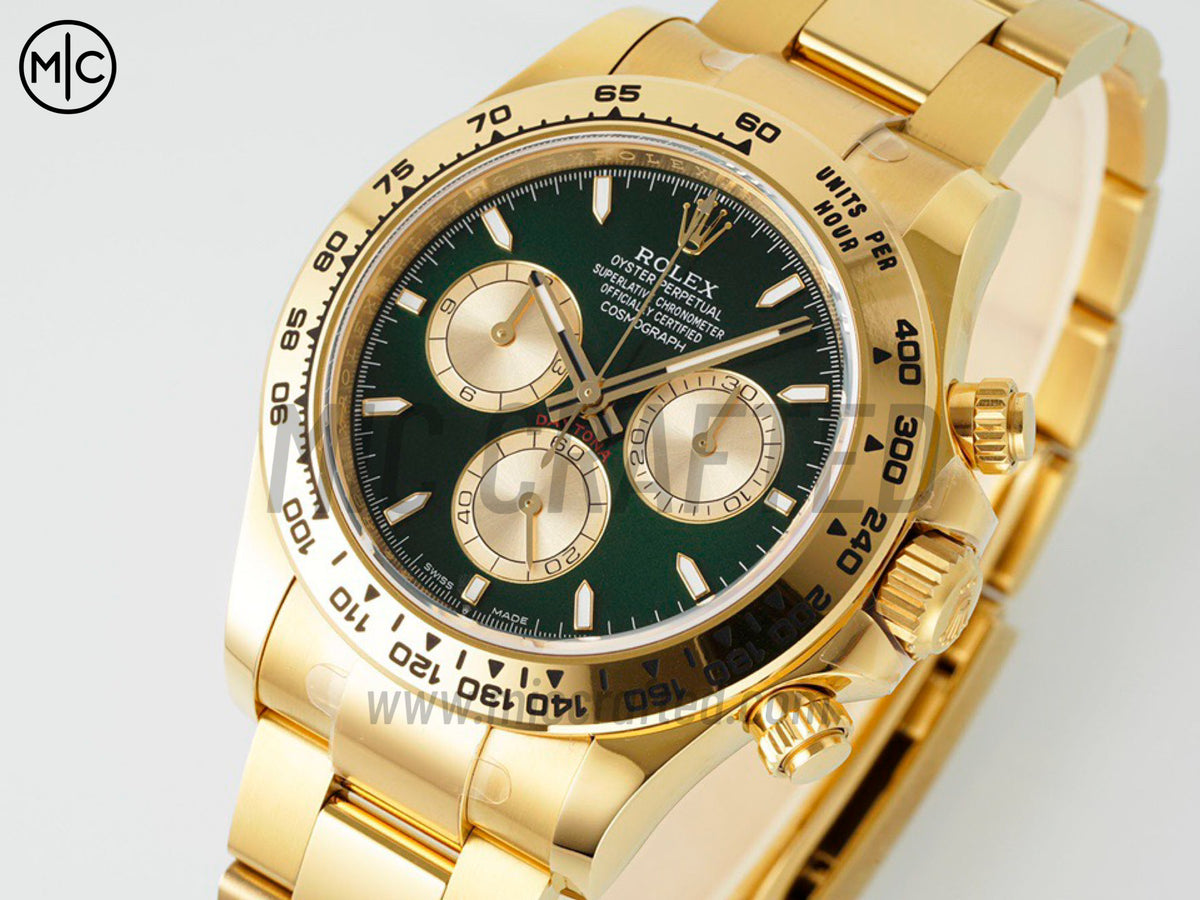 Daytona 126508 Green/YG Dial on YG Bracelet – Premium Edition