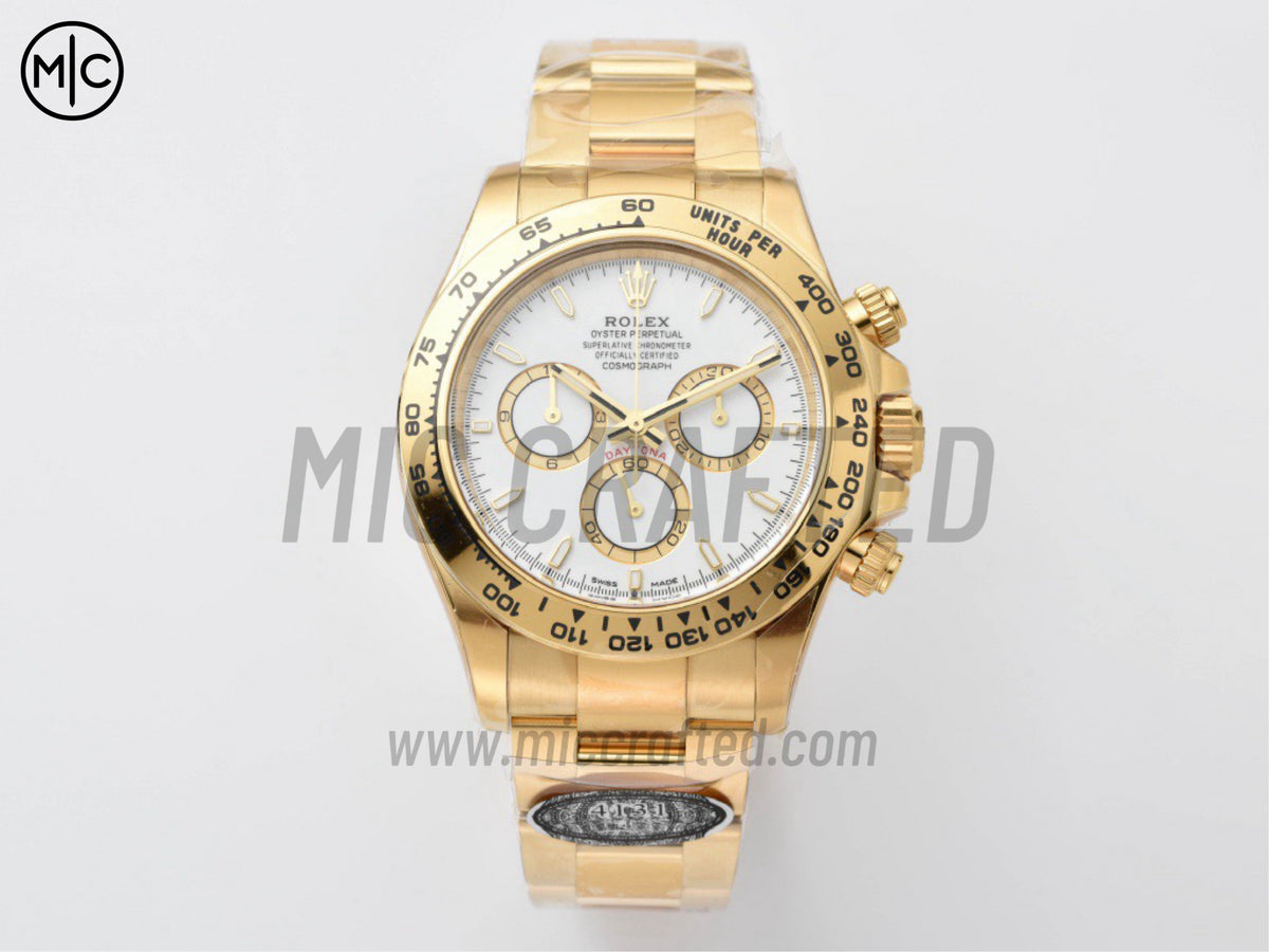 Daytona 126508 White Dial on YG Bracelet – Premium Edition