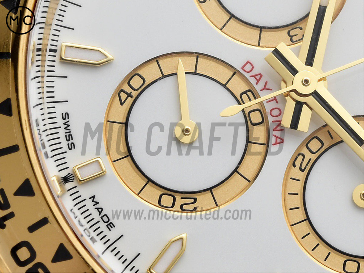 Daytona 126508 White Dial on YG Bracelet – Premium Edition