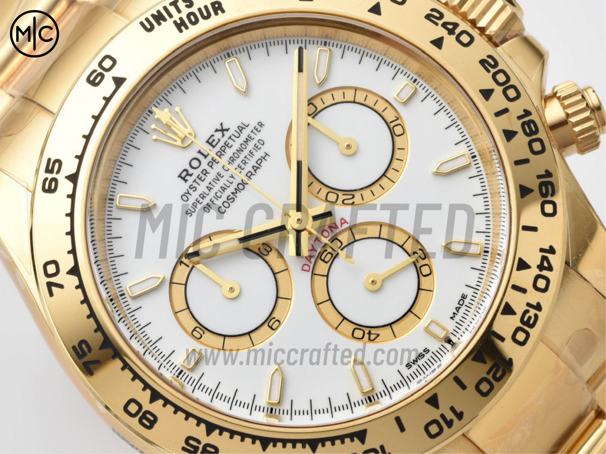 Daytona 126508 White Dial on YG Bracelet – Premium Edition