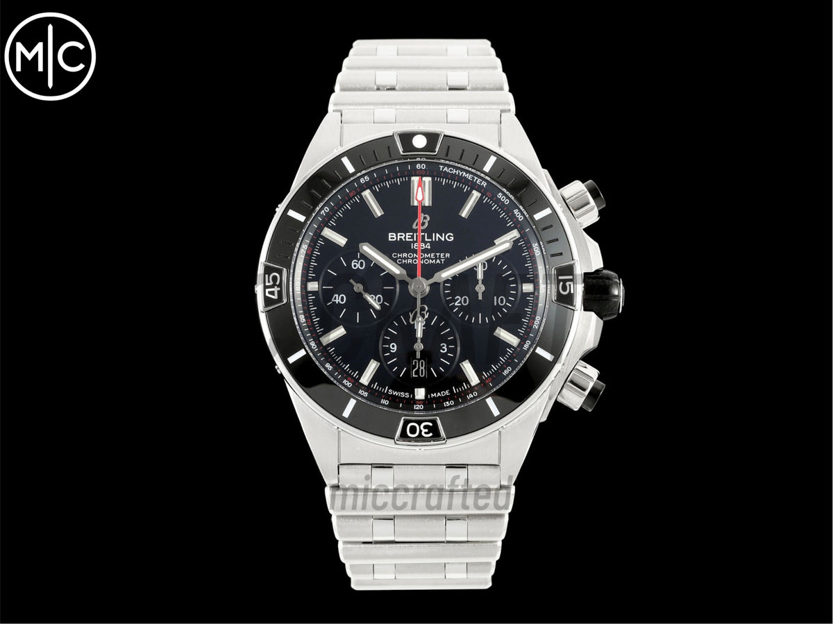 Super Chronomat B01 44mm SS 黑色錶盤配 SS 錶鏈 - 尊享版