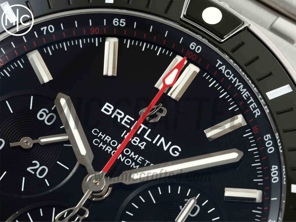 Super Chronomat B01 44mm SS 黑色錶盤配 SS 錶鏈 - 尊享版