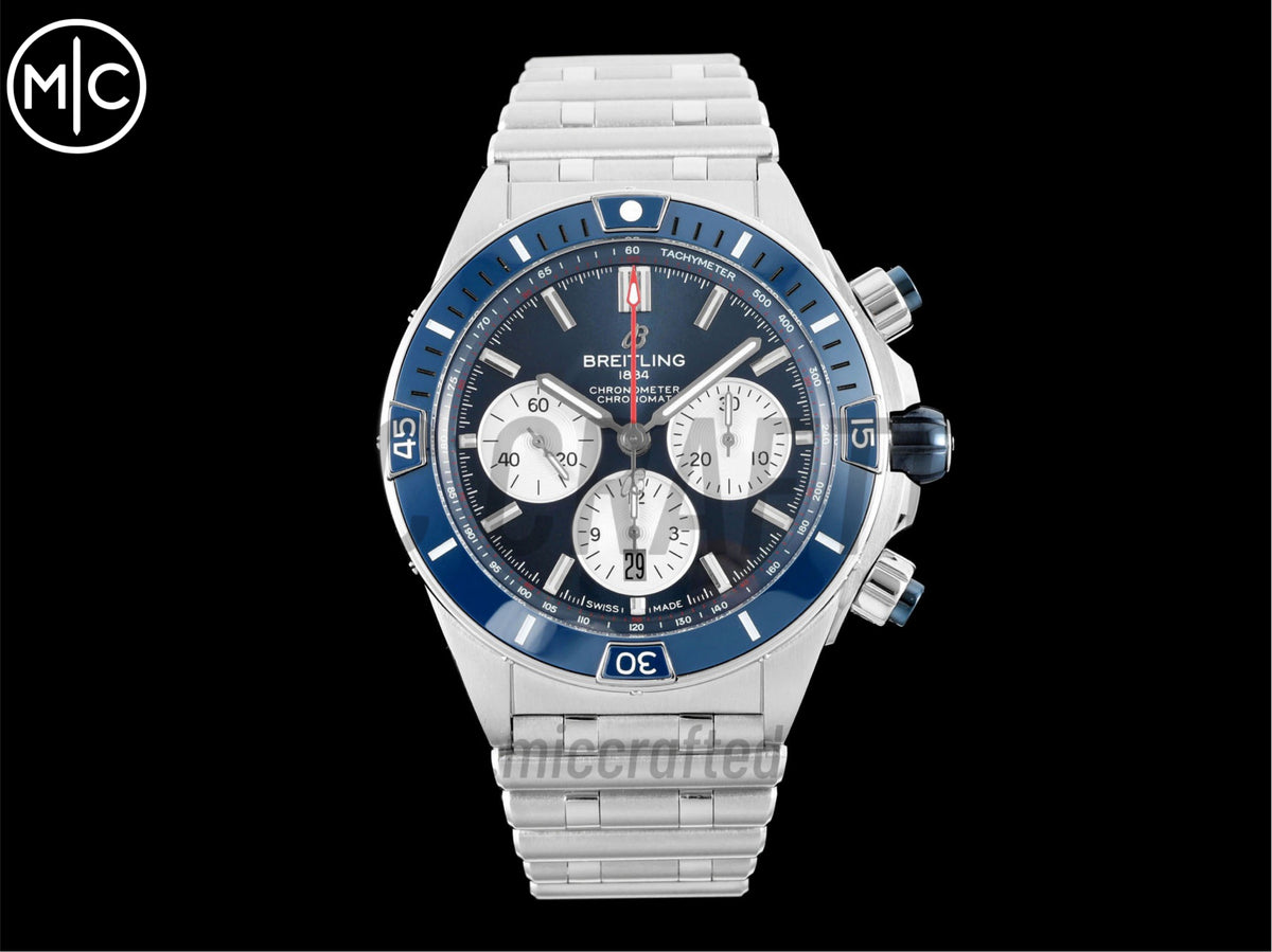 Super Chronomat B01 44mm SS 藍色錶盤配 SS 錶鏈 - 尊享版