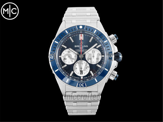 Super Chronomat B01 44mm SS Blue Dial on SS Bracelet – Premium Edition
