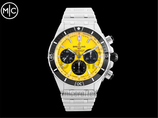 Super Chronomat B01 44mm SS Yellow Dial on SS Bracelet – Premium Edition
