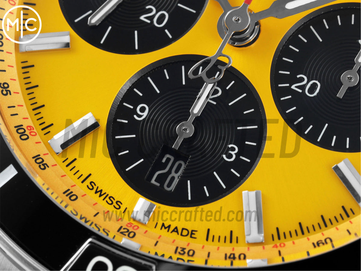 Super Chronomat B01 44mm SS 黃色錶盤配 SS 錶鏈 - 尊享版