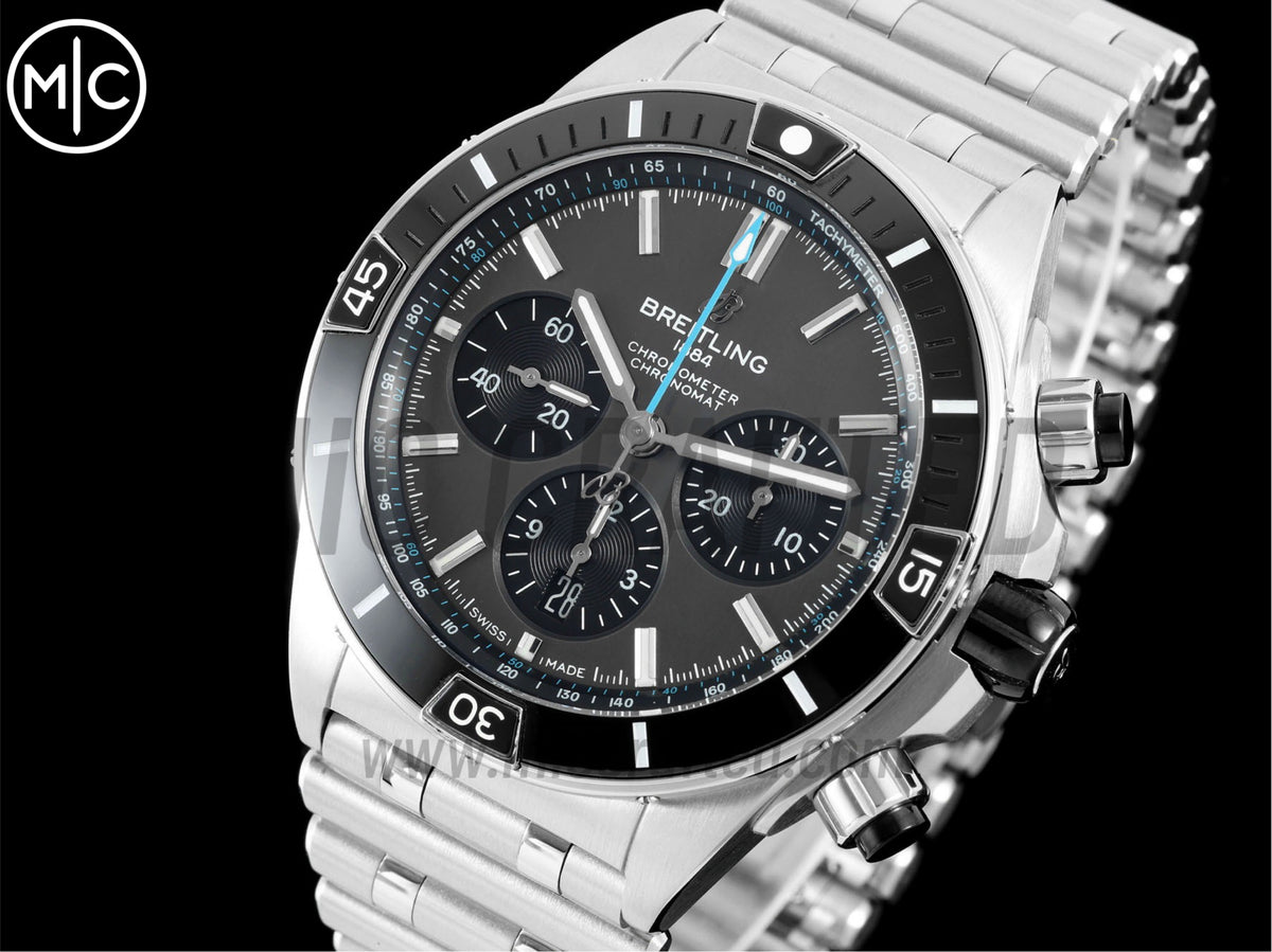 Super Chronomat B01 44mm SS 灰色錶盤配 SS 錶鏈 - 尊享版