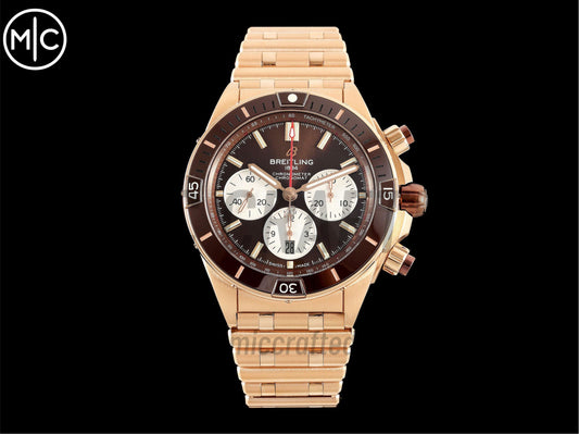 Super Chronomat B01 44mm RG Brown Dial on RG Bracelet – Premium Edition