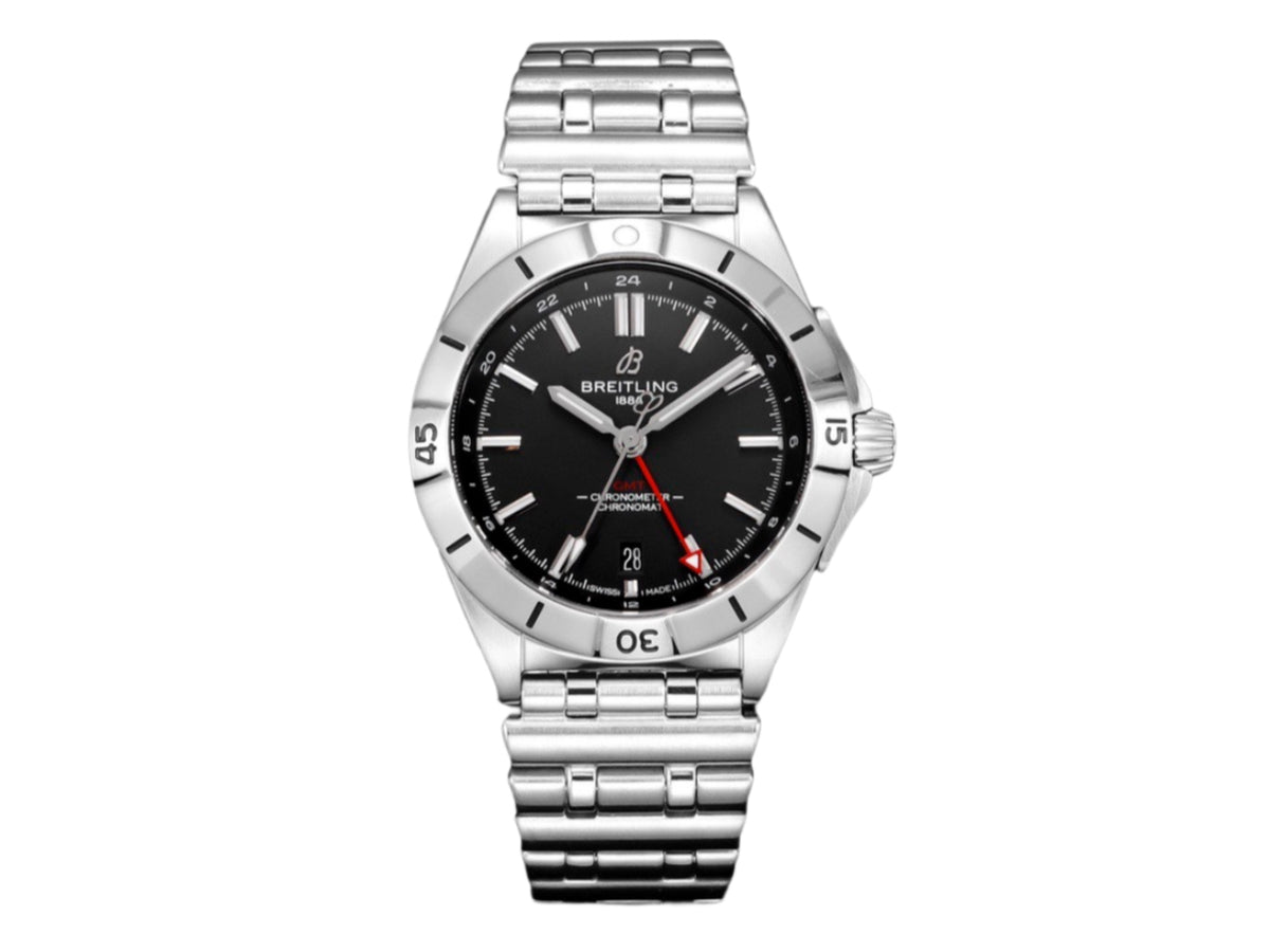 Chronomat GMT 40mm SS 黑色錶盤配 SS 錶鏈 - 尊貴版