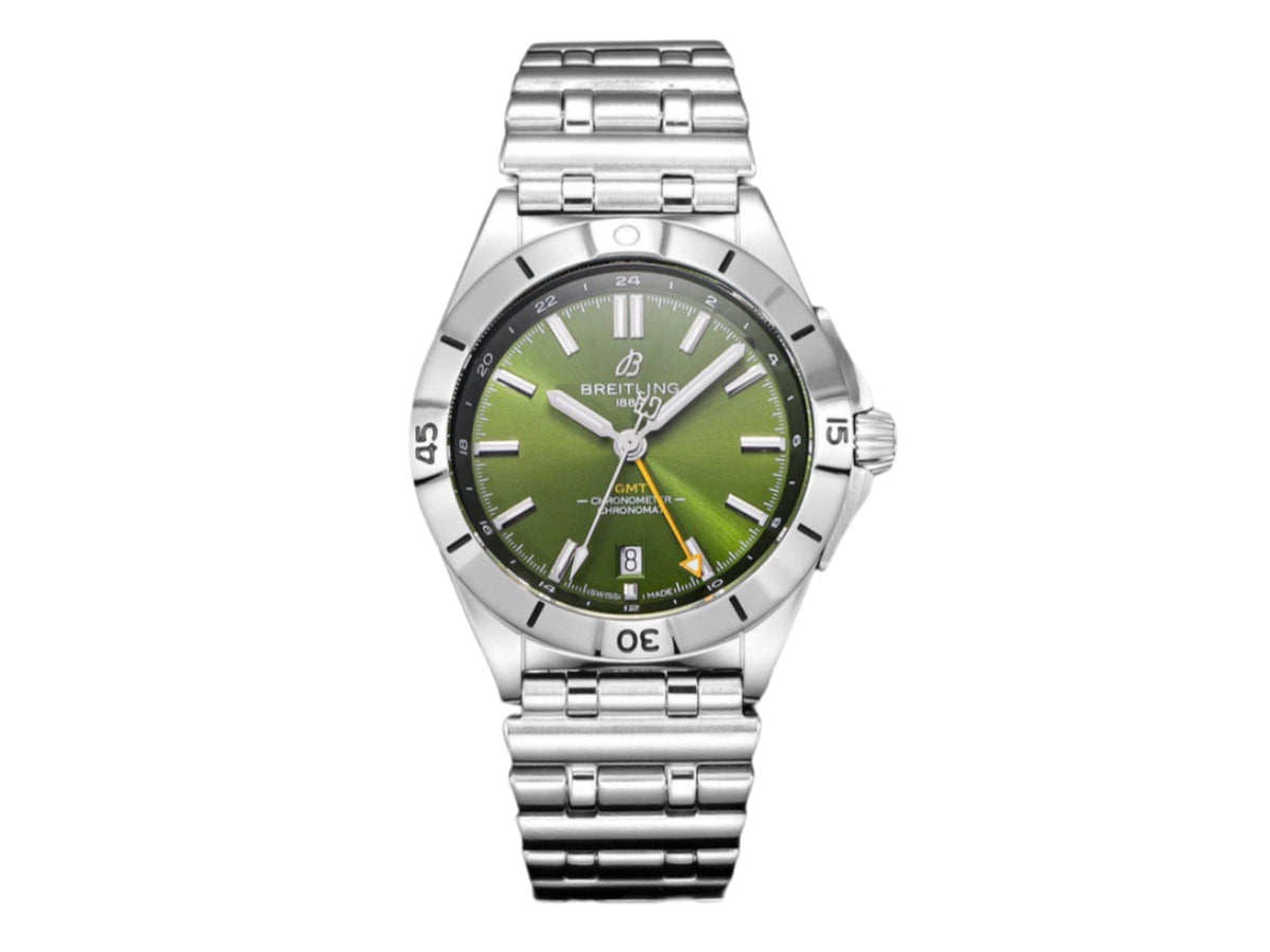 Chronomat GMT 40mm SS Green Dial on SS Bracelet – Premium Edition