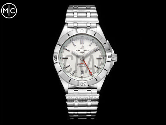 Chronomat GMT 40mm SS White Dial on SS Bracelet – Premium Edition