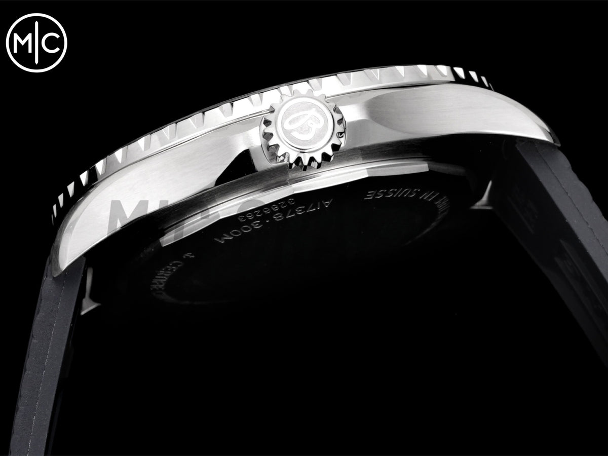 Superocean 46mm SS 藍色迷彩錶盤配黑色橡膠錶帶 - 尊貴版