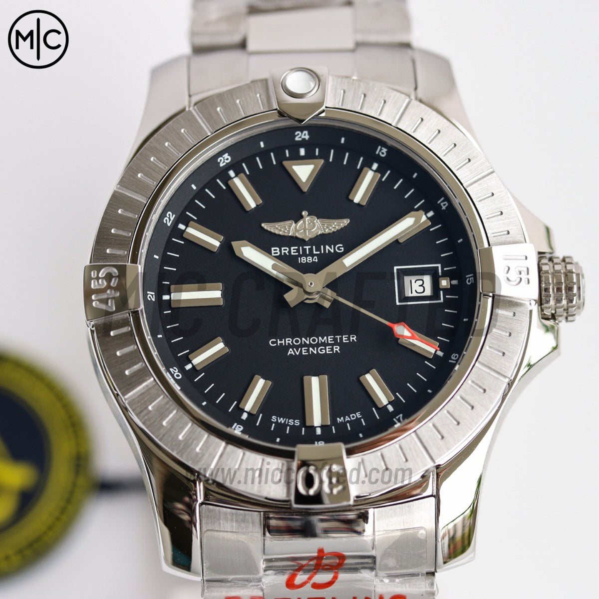 Avenger Automatic 43mm SS 黑色錶盤配 SS 錶鏈 - 尊貴版