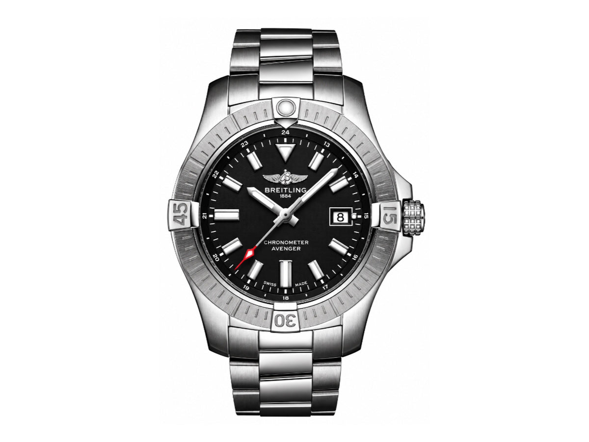 Avenger Automatic 43mm SS 黑色錶盤配 SS 錶鏈 - 尊貴版