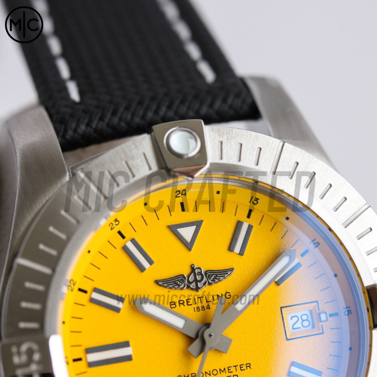 Avenger Automatic 45mm SS Yellow Dial on Black Nylon Strap – Premium Edition