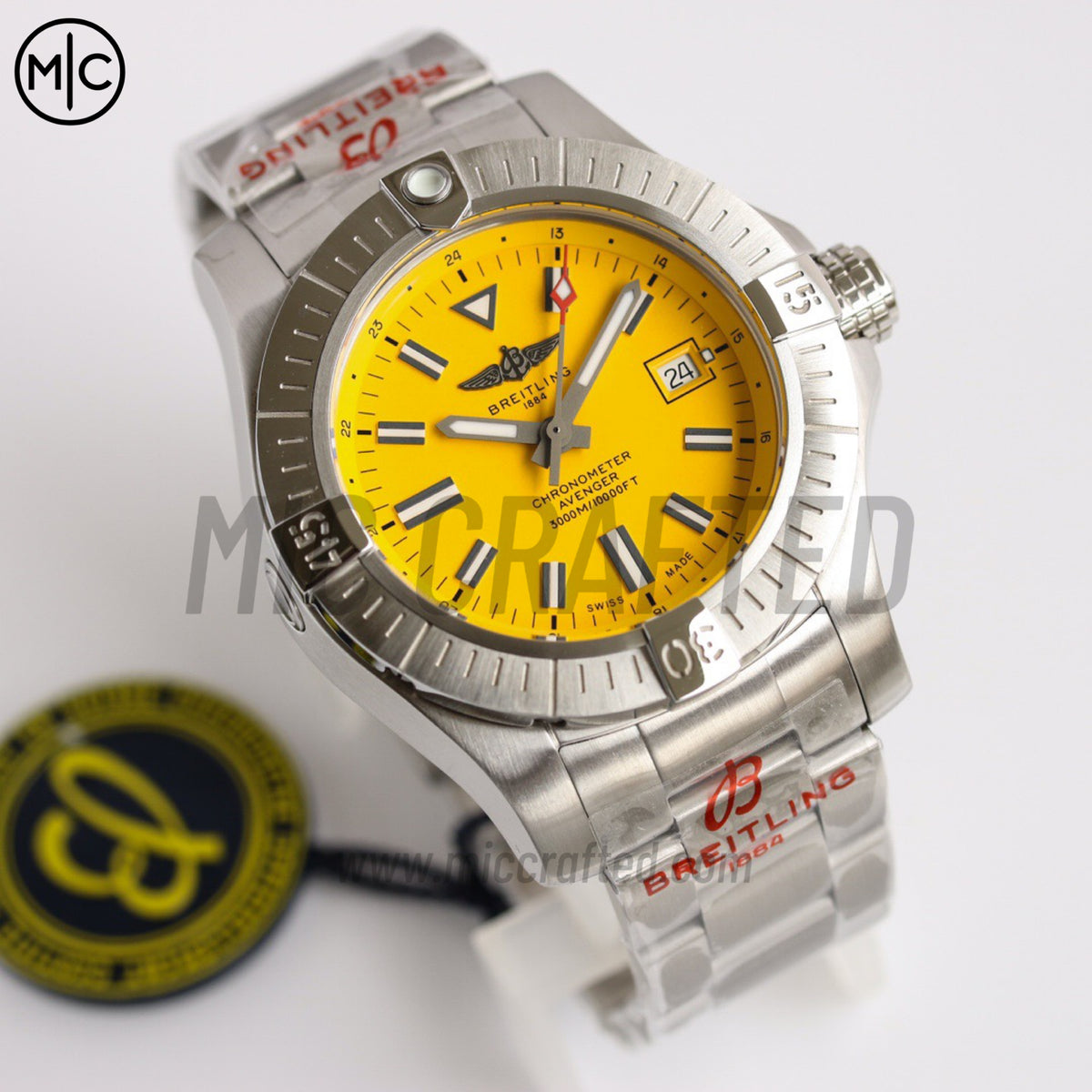 Avenger Automatic 45mm SS 黃色錶盤配 SS 錶鏈 - 尊貴版