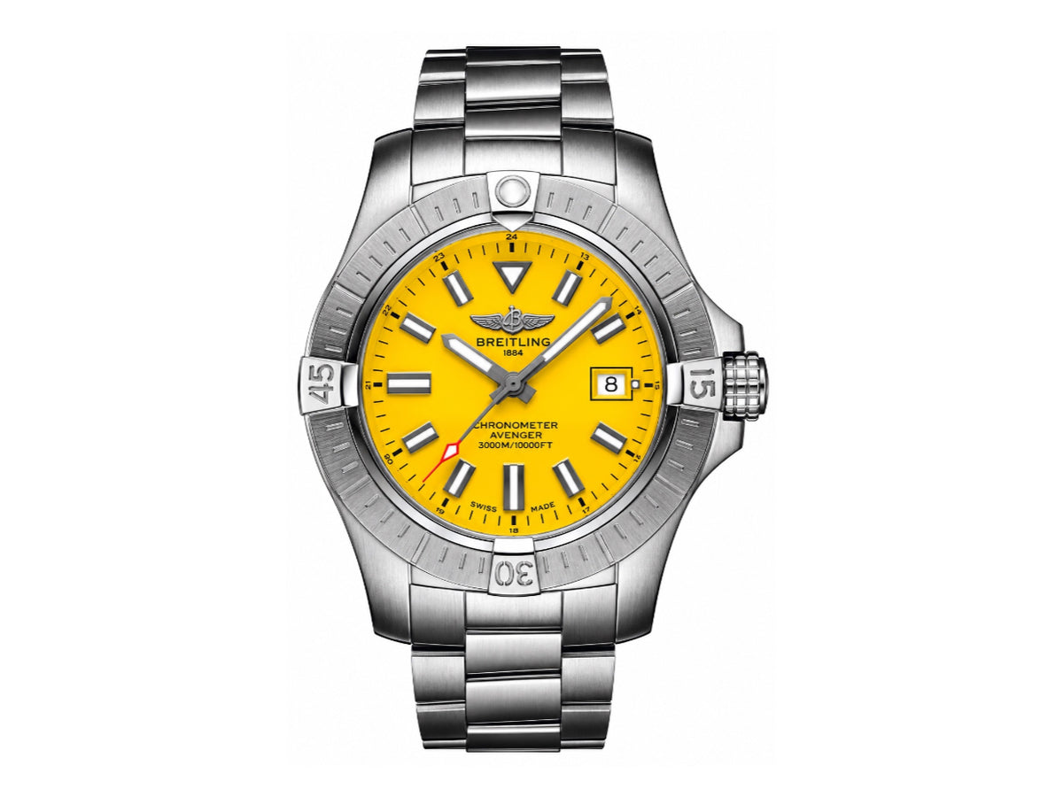 Avenger Automatic 45mm SS 黃色錶盤配 SS 錶鏈 - 尊貴版