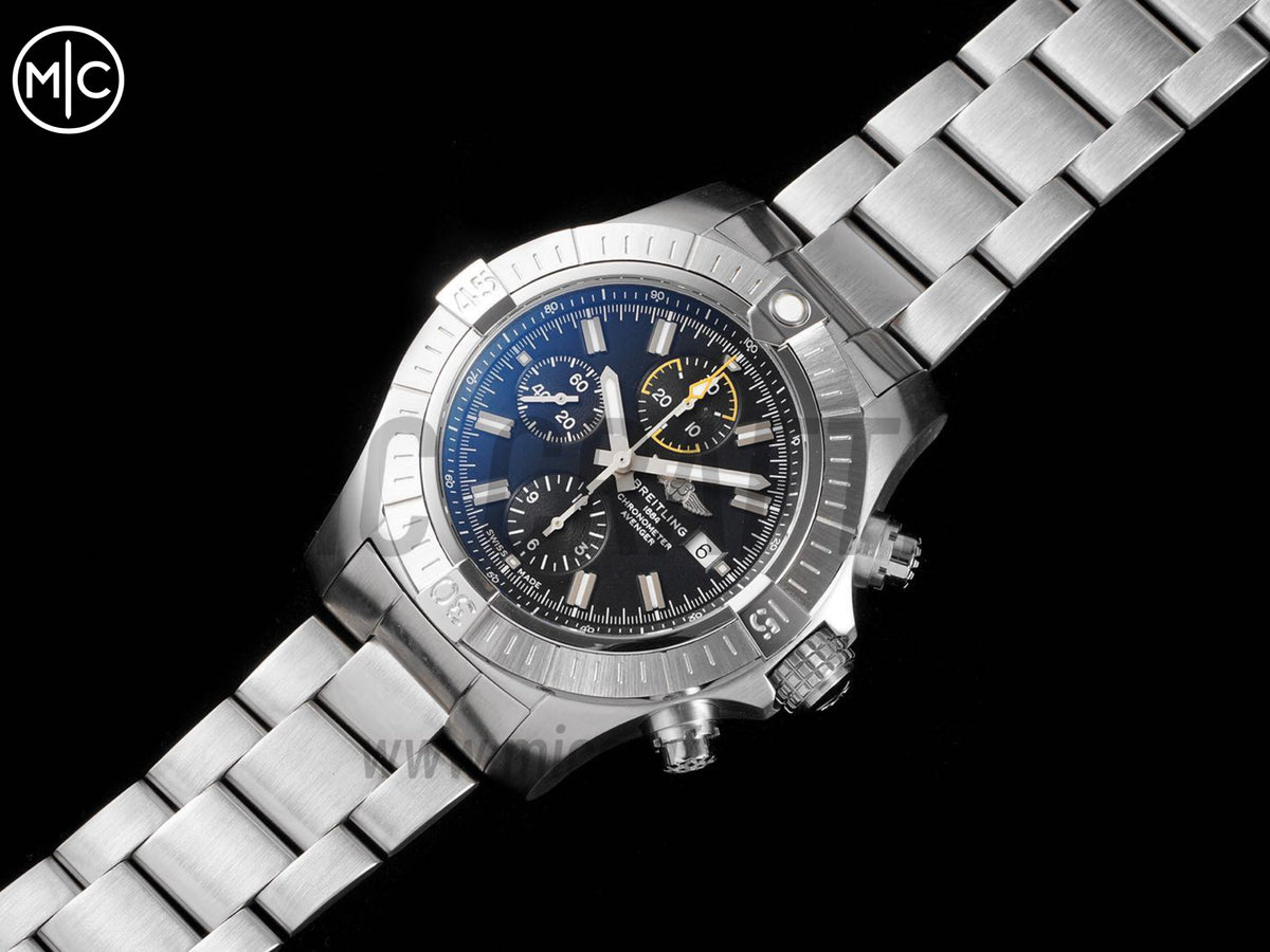 Avenger Chrono 45mm SS 黑色錶盤配 SS 錶鏈 - 尊貴版