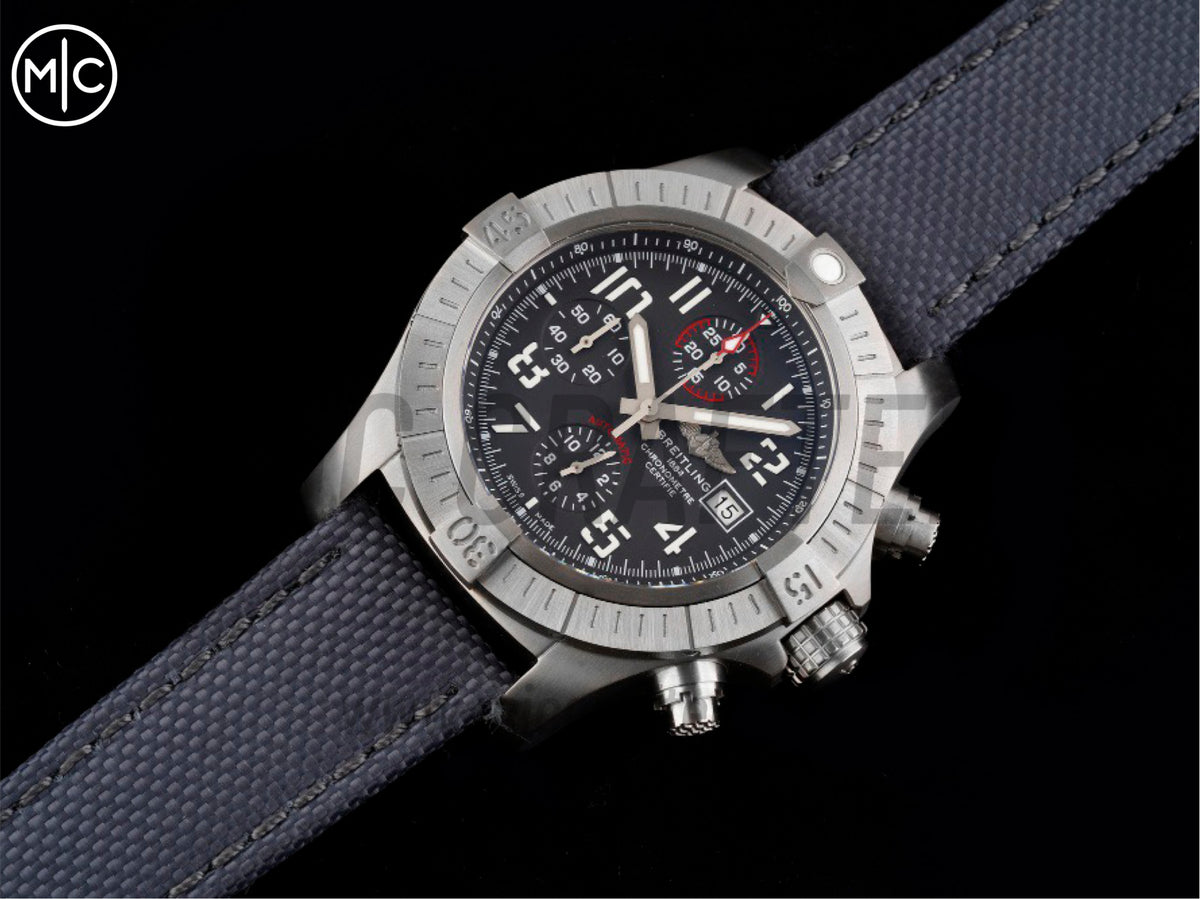 Avenger Chrono SS Black Dial on Black Nylon Strap – Premium Edition