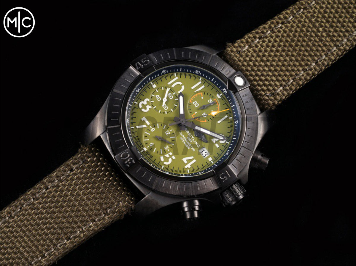 復仇者系列計時腕錶 45mm PVD 鈦金屬綠色錶盤配綠色尼龍錶帶 - 尊貴版
