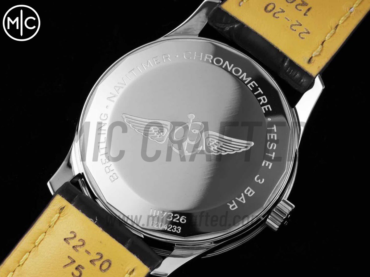 Navitimer 41mm Date SS 黑色錶盤配黑色皮革錶帶 – Premium Edition