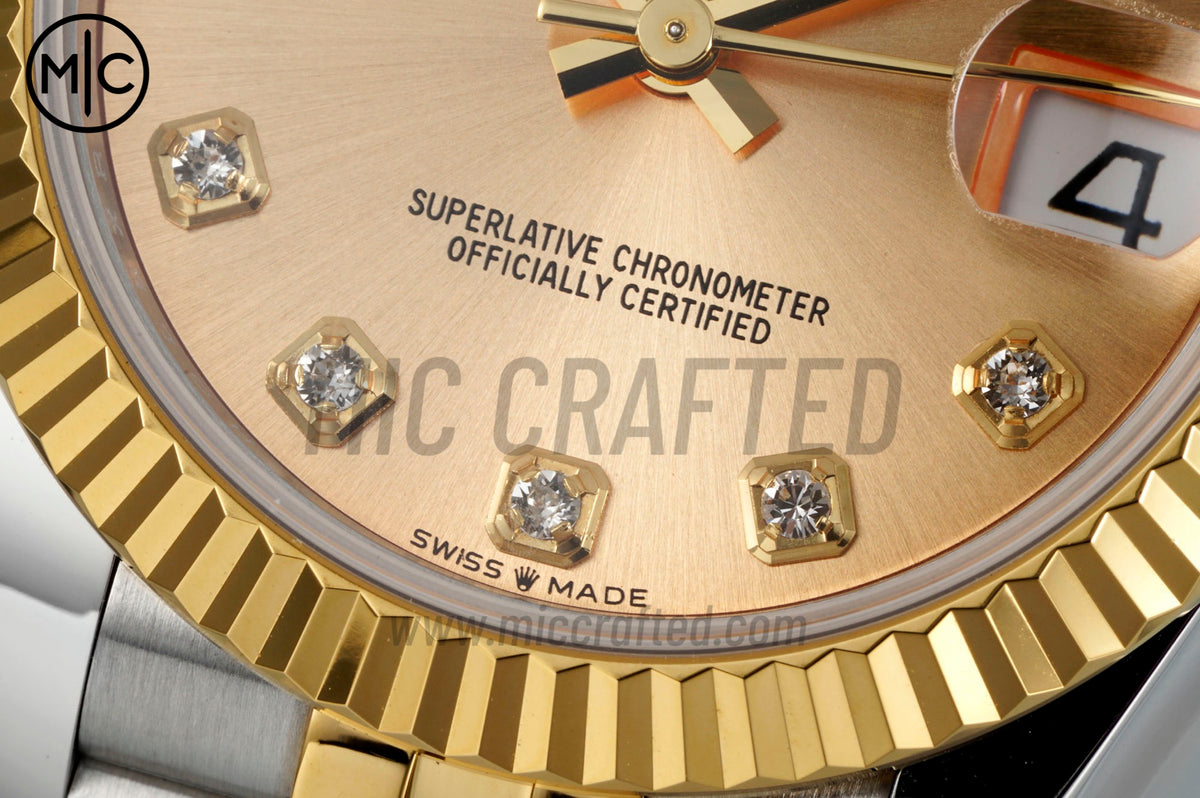 DateJust 31mm Ladies 278273 Fluted Bezel SS/YG Yellow Gold Diamonds Dial on Jubilee Bracelet – Premium Edition